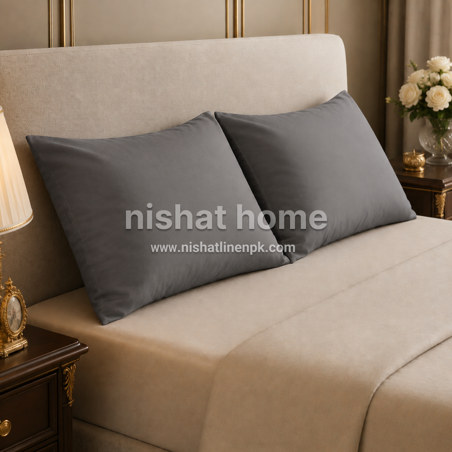 Royal Pillow Covers - 2pcs - Grey - RPC57