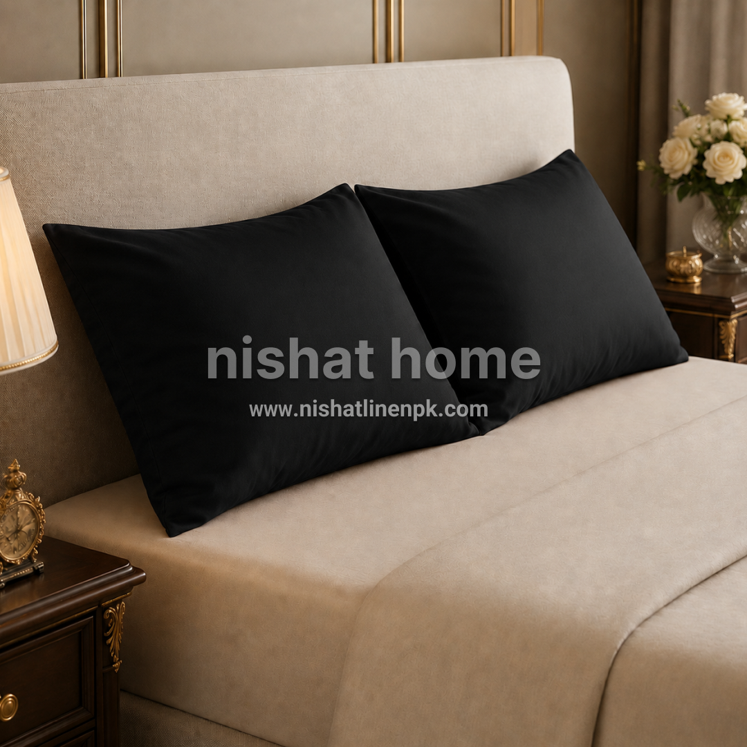 Royal Pillow Covers - 2pcs - Black - RPC58
