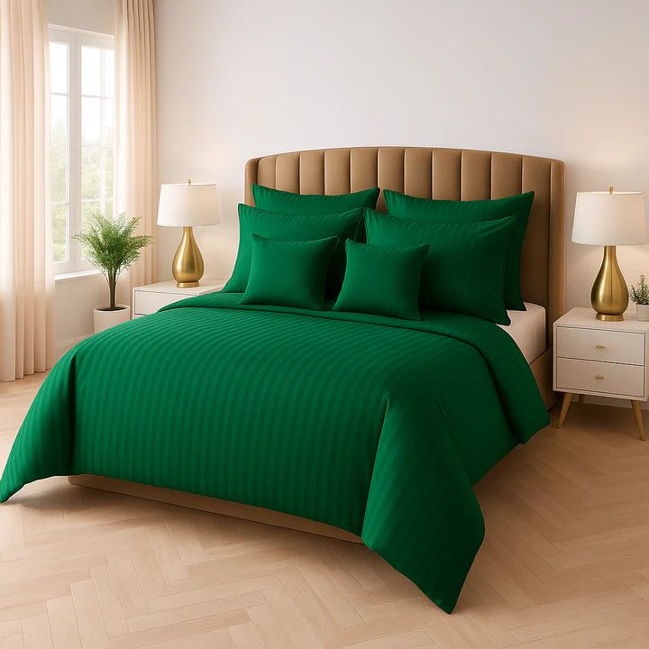 Wremy Comforter Set - 8pcs - Green - WCS04